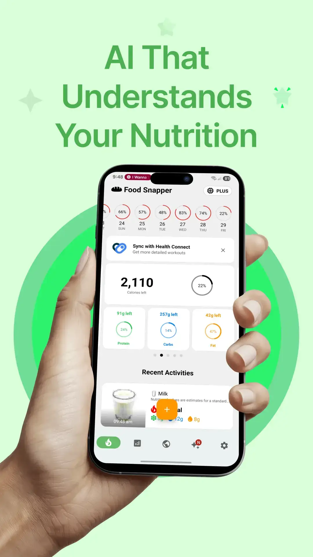 AI nutrition dashboard
